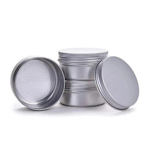 10g 30ml 2oz Aluminum Tin Jar for Cream Balm Nail Candle Cosmetic Container Refillable Bottles Tea Cans Metal Box Candle Jars