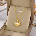 Collar De Concha Bohemian Conch Shell Necklace Waterproof Pearl Stainless Steel Necklace for Women Girls