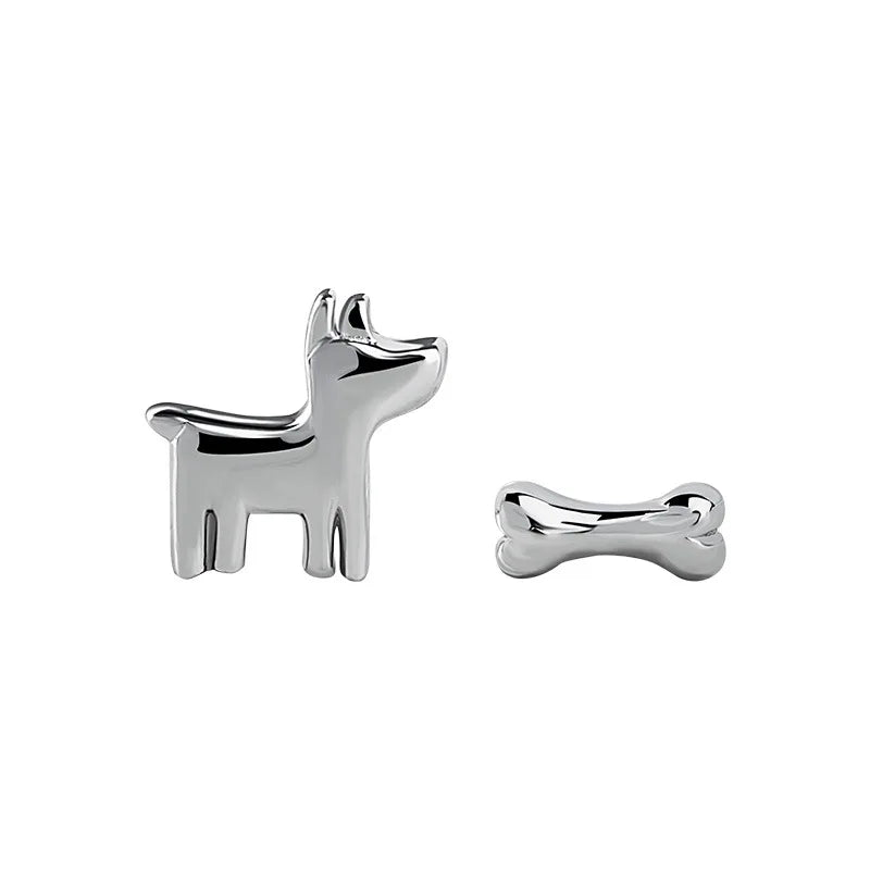 2022 New Puppy Earrings Female Korean Temperament Fashion 925 Silver Earrings Simple Personality Earrings Female