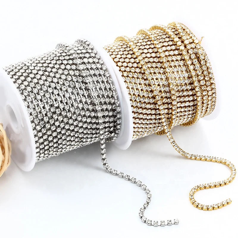 3mm18k Gold Plated Claw Chain Vacuum Retaining Stainless Steel Chain for Jewelry  Making Accessories