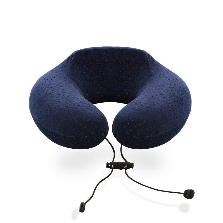 WJ-108 U-Shape Memory Foam Travel Pillow for Airplane & Car Use Inflatable Neck Pillow 4 Colors Comfortable Sleep Accessories