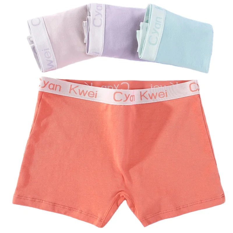 Big Size Fat Girls Boxer Shorts Mid Rise Cotton Ladies Boyshort Underpants With Jacquard Waistband Seamless Female Boxer Briefs