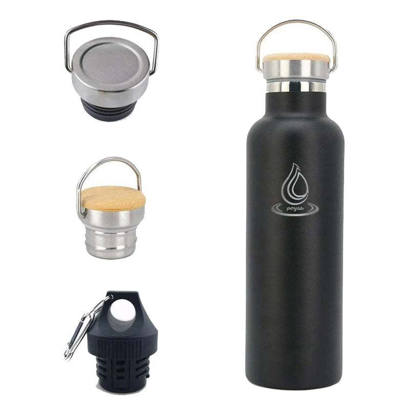 2024 Promotional Stainless Steel Insulated Water Bottle Standard Mouth Vacuum Flask Bottle BPA Free Heated Thermos With Straw