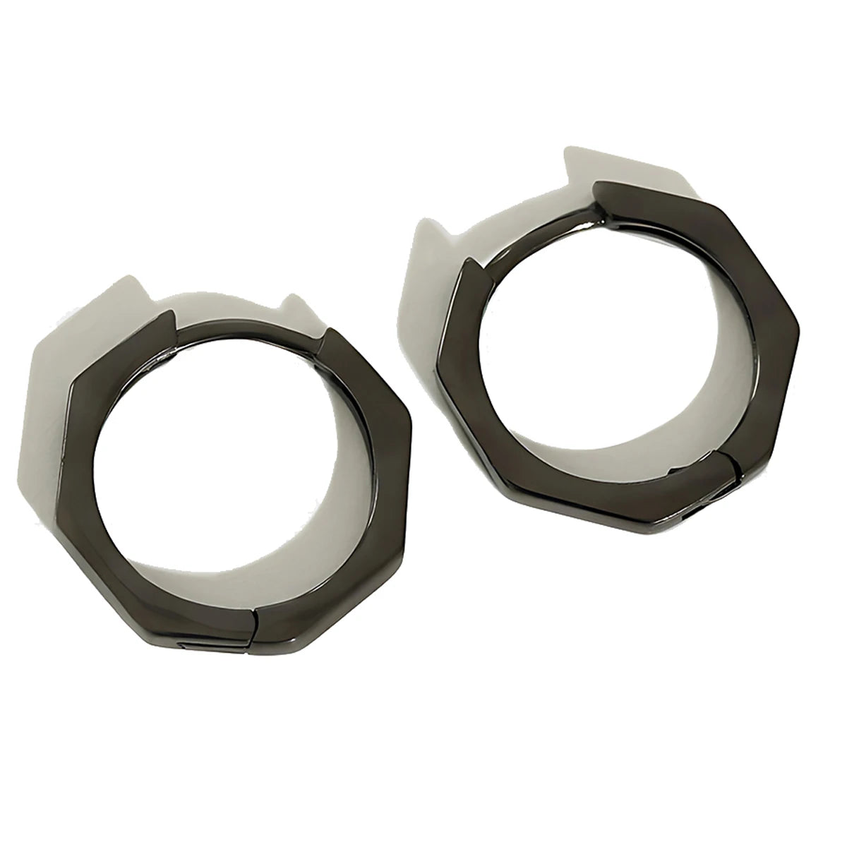 Fashion Geometric Hoop Earrings Black Statement 925 Sterling Silver Earring for Women Designer Custom Fine Jewelry