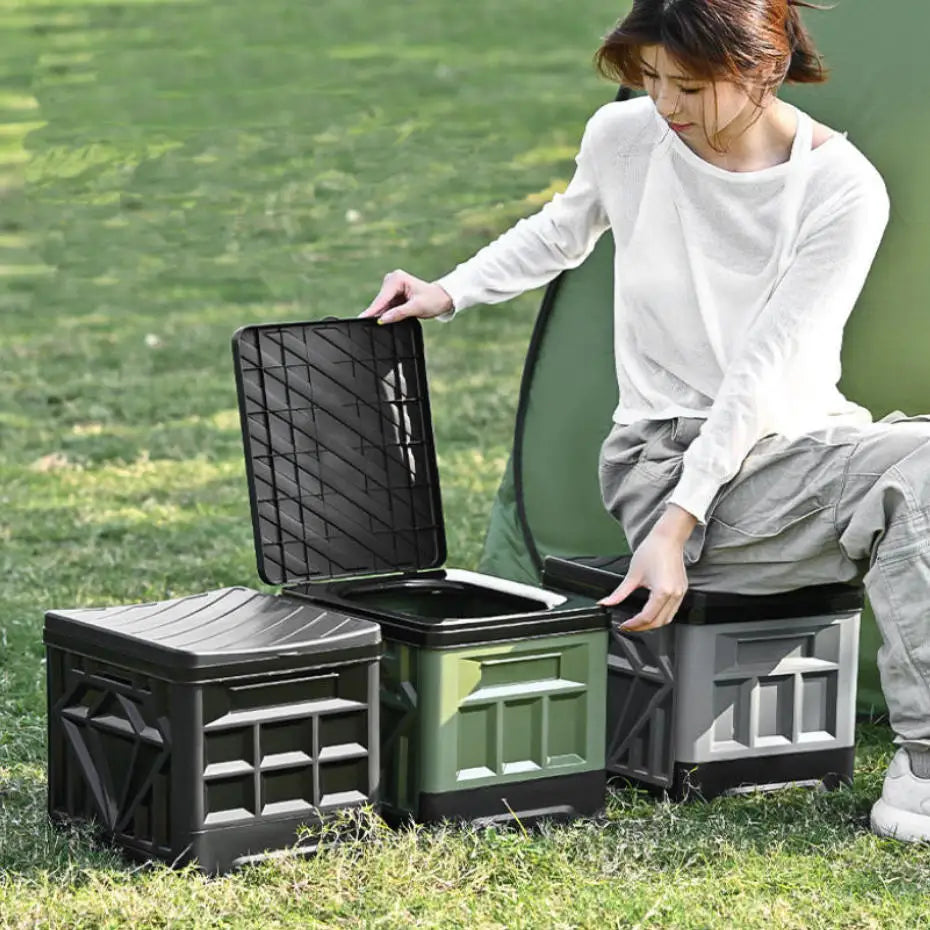 Upgraded Outdoor Car Camping Portable Folding Commode Potty Travel Folding Toilets Portable Camping Toilet