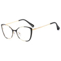 Women's Retro Eyeglasses Frames New Metal Alloy Cat Eye Design Anti Blue Light General Face Shape Fancy Computer Glasses