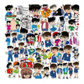 50Pcs/Bag Classic Anime Detective Conan Cartoon Vinyl Stickers for Boy Laptop Luggage Notebook Waterproof Custom Label