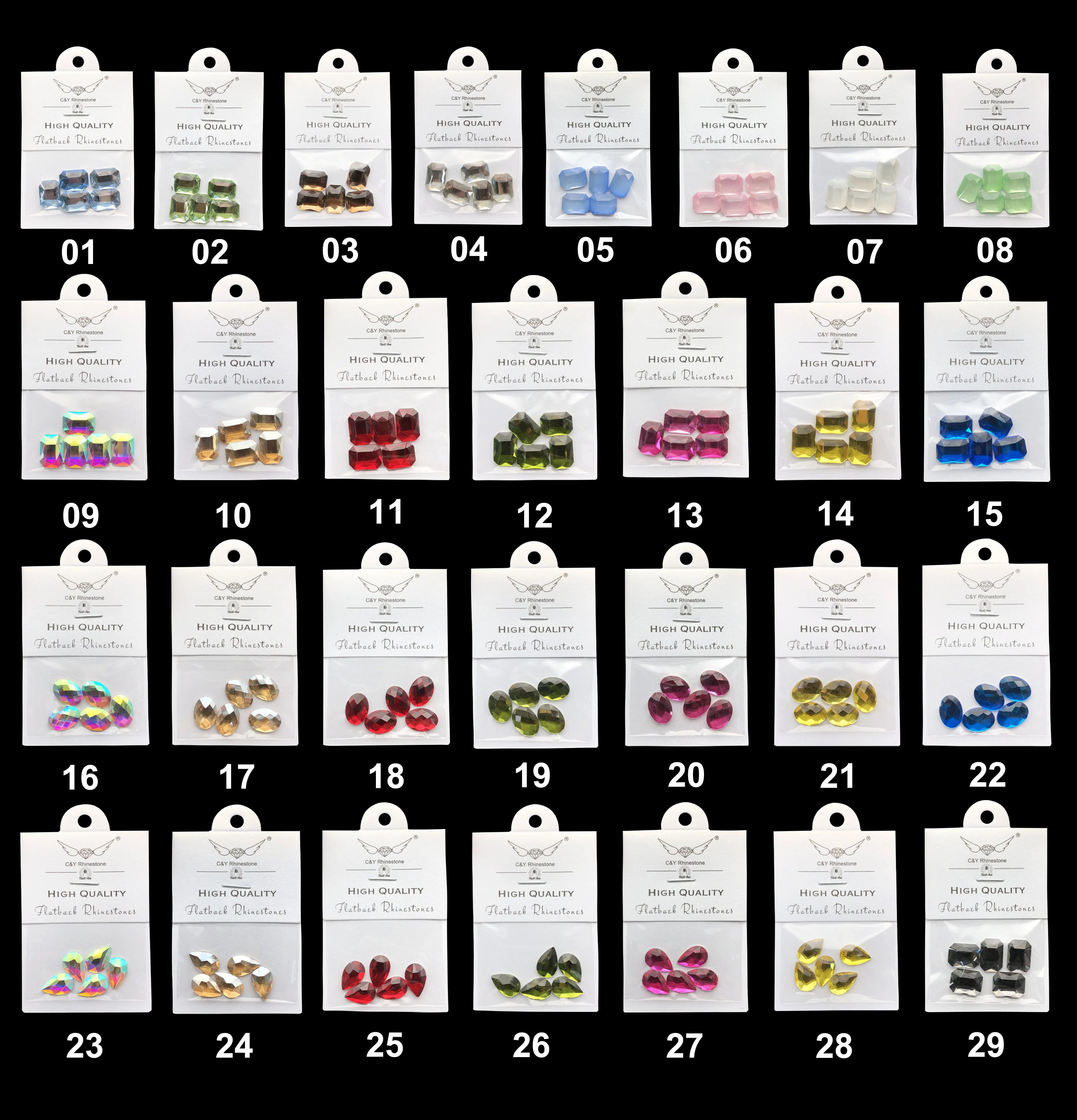 CY Wholesale Shape Non Hot Fix Gule on Big Rhinestone ab Crystal for Nail Art Clothing Decoration