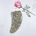 Hongzhuo Popular Sell Dalmatian jasper Body Facial Guasha Tool Spiky Claw Shape Good for Health Guasha Board