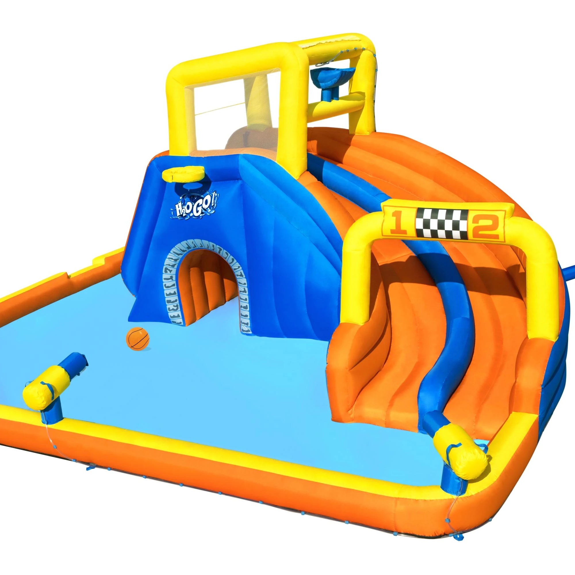 Bestway 53377 Super Speedway Mega Outdoor Portable Kids Swimming Pools Large Inflatable Water Park