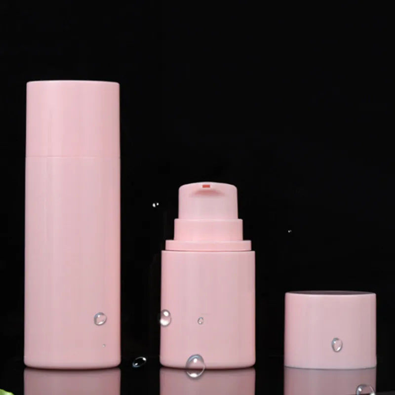 New Design pink Blue Cosmetic Packing Set 100ml 120ml Cream Jar Rotary 30ml 50ml Eco Friendly Airless Lotion Pump Plastic Bottle