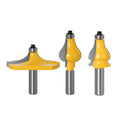 2pcs 1/2 12 8mm Shank Carbide Countertop Round Over Handrail Molding Profile Woodworking Trimming Router Bit Set for CNC Machine