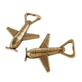 HXY 3D Wedding Favors Antique Gold Airplane Bottle Opener Creative Metal Beer Plane Opener Zinc Alloy Aeroplane Opener