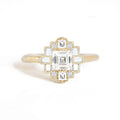 Laodun Hot Selling Trendy Popular S925 Sterling Silver Ring Luxury Creative Geometric Designer CZ Diamond Thin Rings Vermeil
