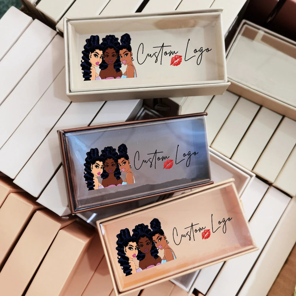 Wholesale PVC Lashbox Private Label Eyelash Packaging Drawer Paper Box for 3D Mink Full Strip Lashes