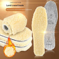 Cartoon Checkered Aluminum Foil Lamb Wool Insoles Thick Shock Absorbing Warm Slow Rebound Cut to Fit Shoe Insole