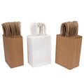 Customized Kraft Paper Bags White Brown Color Handle Wholesale Shopping Option for Clothing Shoes Personalized Your Logo Print