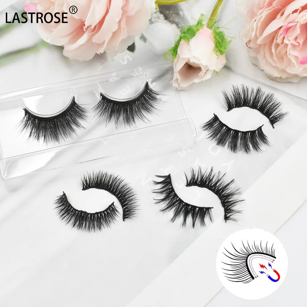 Private Label Packaging Cruelty Free Liquid Waterproof Eyeliner Mink False Lashes Magnet Magnetic Eyelashes