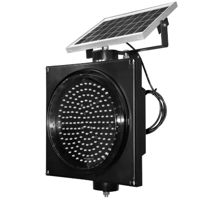 Waterproof IP65 Solar Traffic Safety LED Warning Sign Light Plastic Material 800m Visibility 15-Year Life MegaBDM