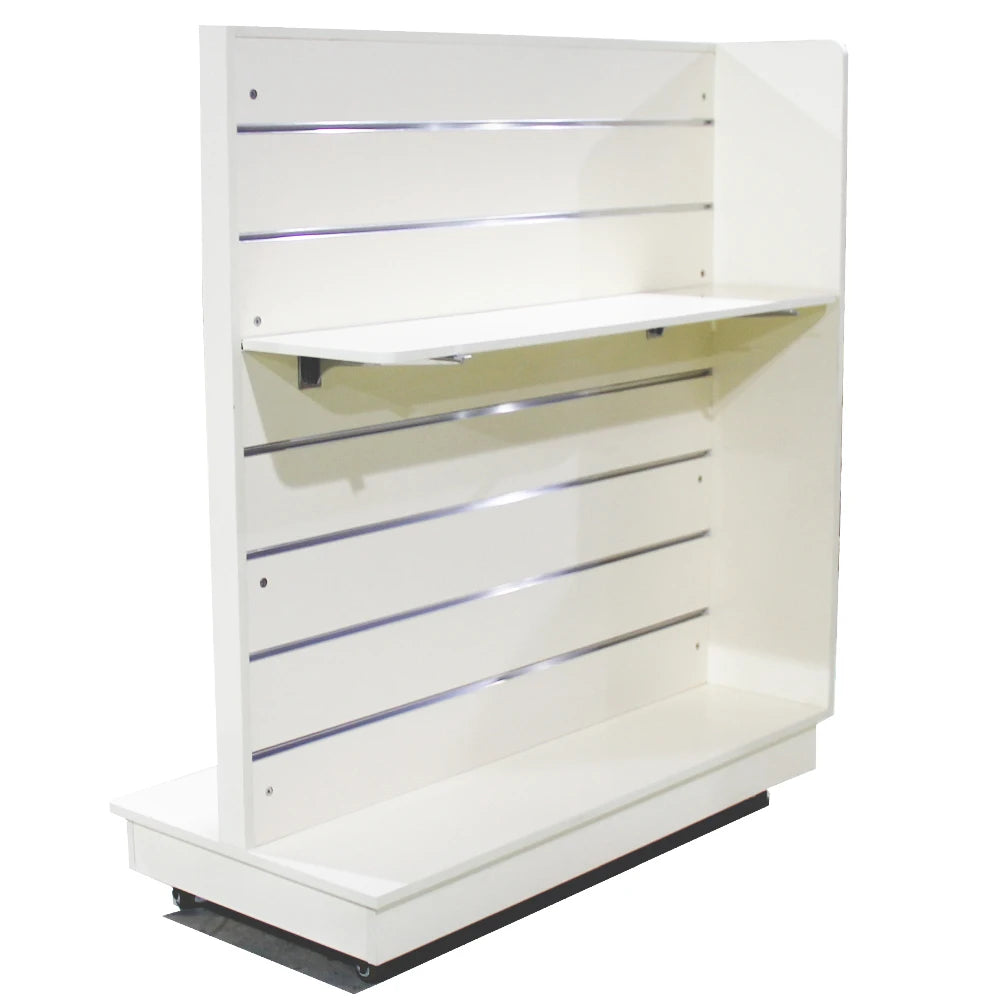 Custom T Type MDF Slatwall Panels Display Shelf Store Gondola