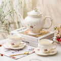 2022 New Arrived QIAN HU  Korean Style Artifact Tea Pot Porcelain Cup Set Antique With Gifts Box Home Decor for Afternoon Tea
