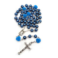 Wholesale 6mm Pearl Rose Rosary Bead Necklace Christian Religion Cross Jewelry Baptist Bead Rose Bead Chain Necklace