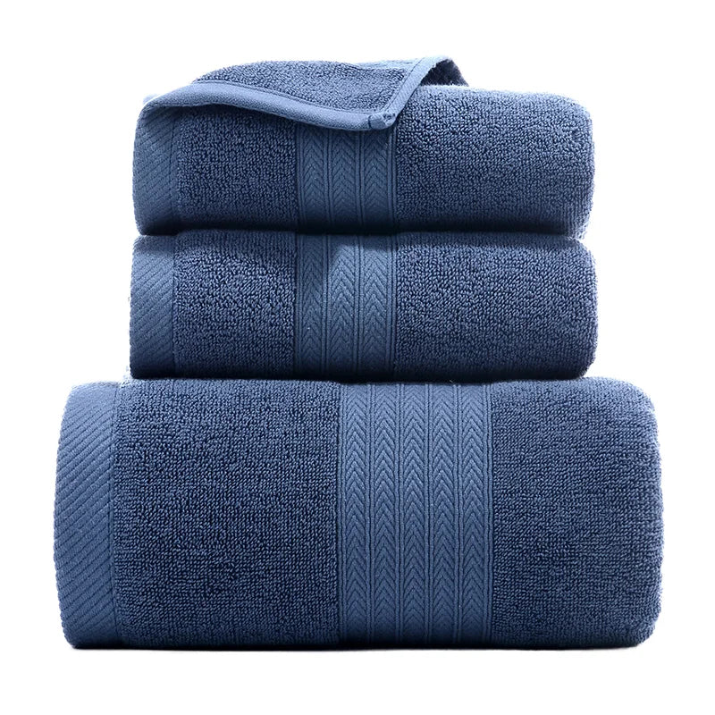 Zhouwen 100% Cotton Jacquard Bath Towels Soft Skin-Friendly Quick-Drying Organic 650GSM 70x140cm Home Hotel Use Woven Rectangle