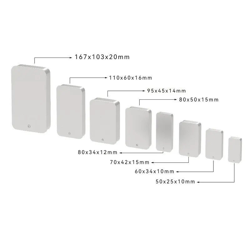 Food Grade Rectangle Metal Tinplate Container with Slide Top for Candies Jewelry Crafts Pills Lip Balm Storage Other Items