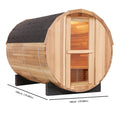 1.8M Red Cedar Barrel Sauna Room | Panoramic Glass | Best Selling & New Warehouse Stock