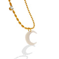 2024 New BM Fashion Jewelry HOT Selling Moon  Necklace Simple Versatile Anti Tarnish Titanium Steel Pendent Necklace for Women