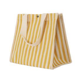 Wholesale Durable Canvas Ladies Handbag Custom Waterproof Cross-Body Shoulder Bag Open Bow Striped Design Foldable Casual Tote
