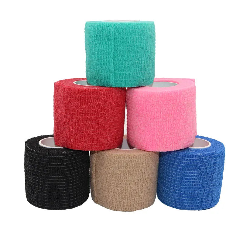 Kissure 5x4.5cm Tattoo Grip Bandage Tattoo Grip Tape Cover Wrap Finger Wrist Protection Non-woven Elastic Tattoo Bandage