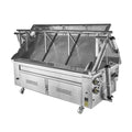 Industrial Gas/Electric High Capacity Batch Stainless Steel 4-Wheel Deep Fryer Machine Commercial Hotel Fast Food Precise