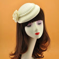 Elegant Linen Satin Head Pearl Decoration Hair Accessories Wedding Bridal Hair Band Women Party
