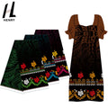 2024 New Design Island Material Tribal Pattern&Flower Samoan Style for Dress Garment Men-Shirt