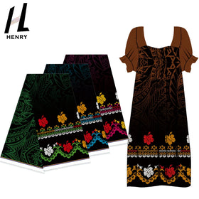 2024 New Design Island Material Tribal Pattern&Flower Samoan Style for Dress Garment Men-Shirt