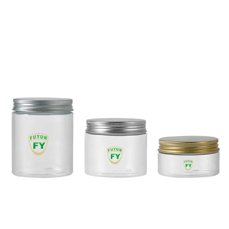 Hot Sale Customizable Logo Clear Food Grade Plastic Jars with Lids for Food Storage