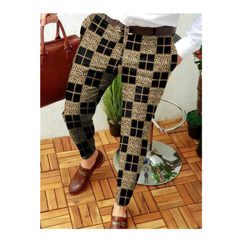 Modern Mens Trousers with Stretch Casual 100% Polyester Pencil Pants