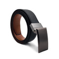 Factory Custom Automatic Rotation Buckle Belt Genuine Leather Double Side Alloy Buckle Golf Belts for Business Mens Belt