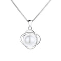 Rainbowking Flower Pearl Necklace Women 925 Silver Niche Design Simple Ins Collarbone Chain Fine Jewelry Necklace