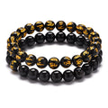 2022 New Arrival 8mm Obsidian Bracelet Buddha Bead Bronzing Bracelet Six-character Mantra Bracelet for Women Girls