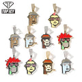 2022 INS Hot Iced out NFT Pendant Necklace Metaverse Elements Design Zircon Hip Hop Fashion Jewelry for Wedding and Engagement