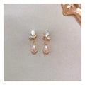 Needle Pearl Butterfly Freshwater Pearl Drop Earrings Brass 14K Gold Plated Romantic Natural Haiyang Third Party Certified MegaBDM