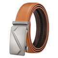 LQbelt Genuine Leather Belt Man's Automatic Buckle Belts for Men Split Leather Belt Ratchet Factory