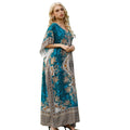High Quality Plus Size Loose Maxi Dress Muslim Kaftan Moroccan Kaftan Plus Size Women Dress off Shoulder Dresses