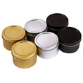 Wholesale Custom Design Round Gold Metal Candle Tin Box Candle Tins With Lid
