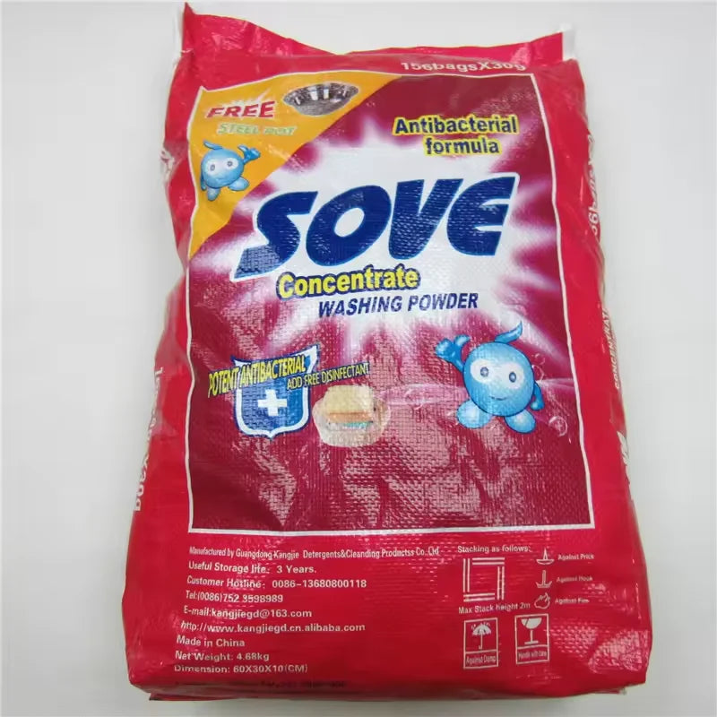 Hot Selling Free Sample Eco-Friendly Disposable Lavender Scented High Foam Washing Powder China Manufacturer Cheap Africa
