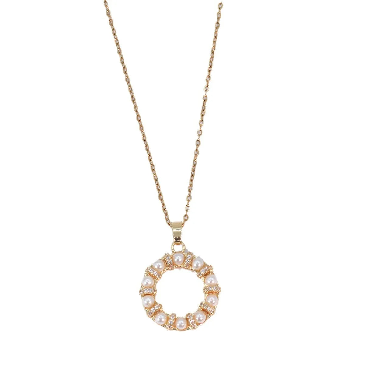 Fashion Stainless Steel Pearl Pendant Necklace Wholesale Necklace Chain Jewelry Accessories for Women