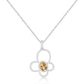Nature Inspired Hot Selling Factor Butterfly Pendant 925 Sterling Silver Natural Citrine Gemstone Butterfly Necklace Pendant