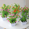 Best Selling Mini Potted Artificial Bonsai Small Green Indoor Decorative Plants for Graduation Christmas Green Decorations Mini